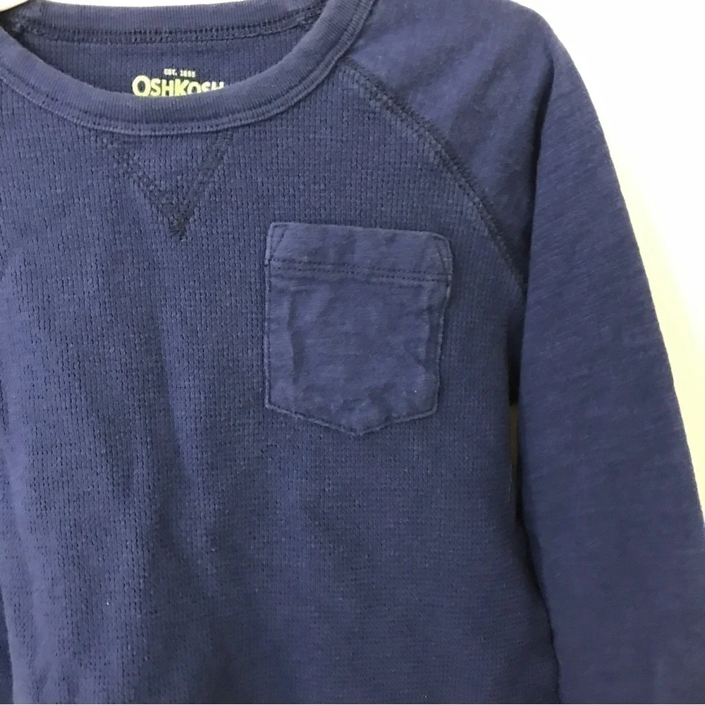 3/$15 Oshkosh boys blue thermal long sleeve shirt
